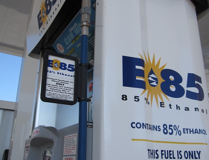 E85 fuel pump at a Qwik Trip public fueling station in St. Peter, Minnesota. A town with a population of 10,000.
