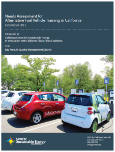 Needs Assessment for Alternative Fuel Vehicle Training in California